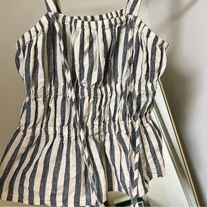 “Universal Thread”, XS, blue and off white striped summertime top